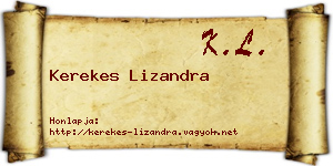 Kerekes Lizandra névjegykártya